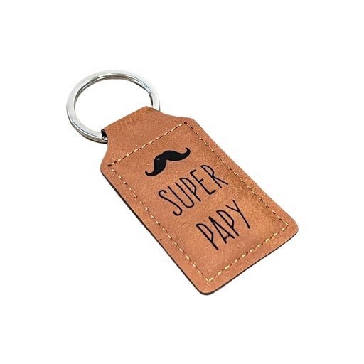 [30337301] Dotti Porte-clés en cuir Super Papy