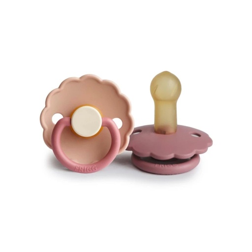 [30409401] FRIGG Fopspeen + 6 maanden Daisy latex Peony/Cedar - 2 stuks