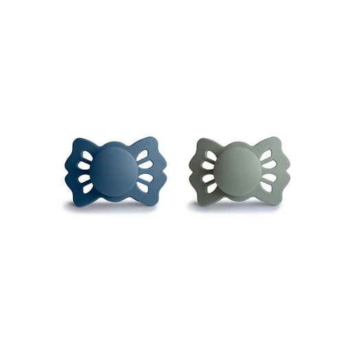 [30409901] FRIGG Sucette + 0 mois Lucky silicone Ocean/Sage - 2 pièces