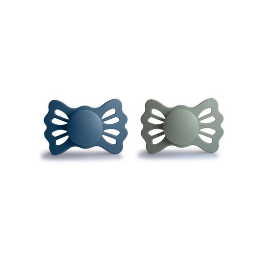 [30410001] FRIGG Sucette + 6 mois Lucky silicone Ocean/Sage - 2 pièces