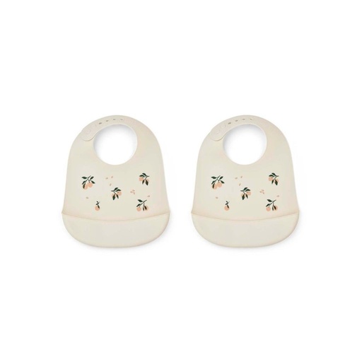[30433501] Liewood Bavoir en silicone Tilda Peach Multi - 2 pièces