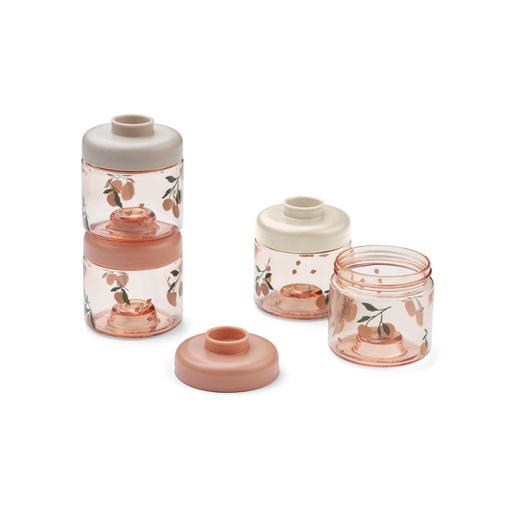 [30435301] Liewood Boîte à snacks Dominique Peach - 4 pièces