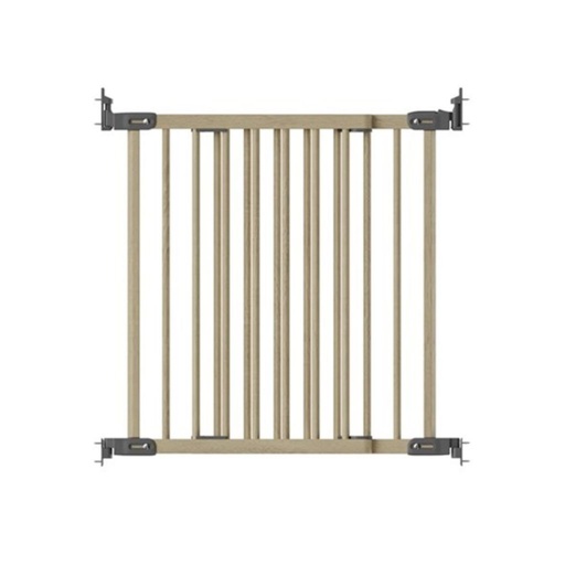 [9013701] BabyDan Barrière de porte et d'escalier Elin Deluxe Nature-Silver