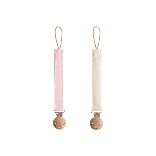 [30520301] Mushie Fopspeenhouder Blush/Cream - 2 stuks                                   