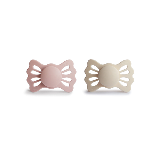 [30714801] FRIGG Fopspeen + 6 maanden Lucky silicone Cream/Blush - 2 stuks