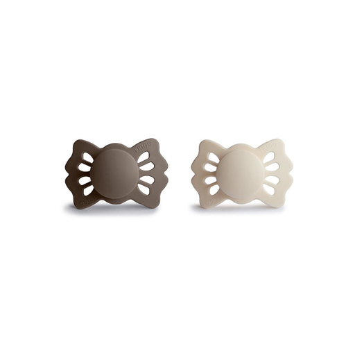 [30714901] FRIGG Fopspeen + 0 maanden Lucky silicone Portobello/Cream - 2 stuks