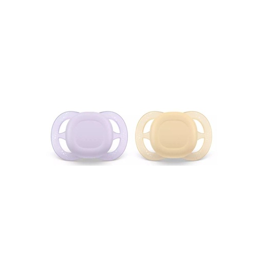 [30916101] Philips AVENT Fopspeen + 0 maanden Ultra Start Mix munt/blauw, lila/perzik - 2 stuks
