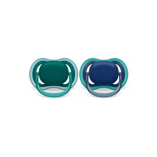 [30918201] Philips AVENT Fopspeen + 6 maanden Ultra Air nachtblauw, groen - 2 stuks