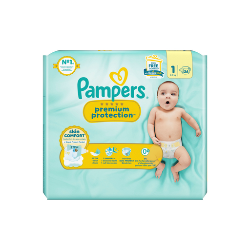 [31102401] Pampers Langes jetables Premium Protection Taille 1