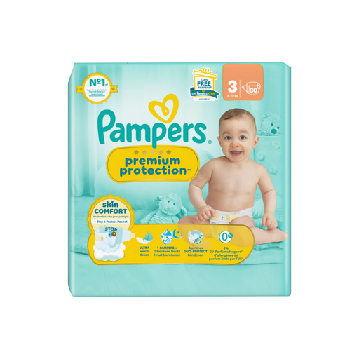 [31119301] Pampers Wegwerpluiers Premium Protection Maat 3