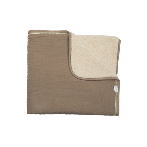 [31174501] Pericles Couverture pour berceau ou parc Chocolate/Crème Lg 75 x L 100 cm