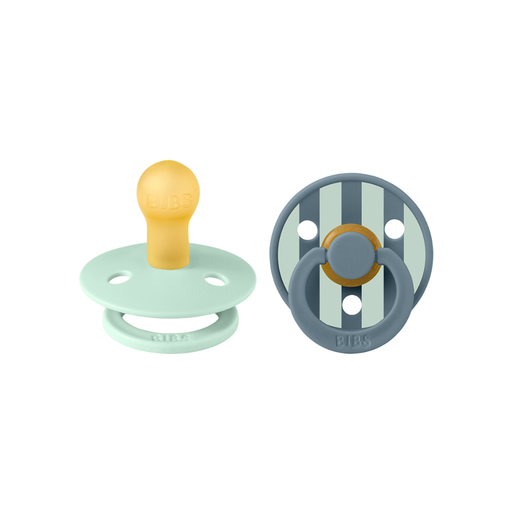 [31215101] Bibs Sucette + 0 mois STUDIO Pack Block Nordic Mint Petrol Mix - 2 pièces