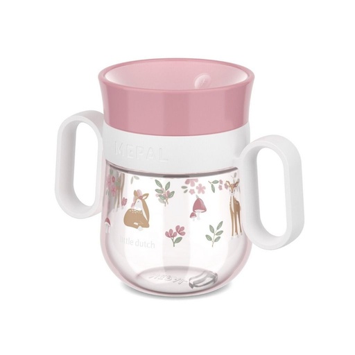 [31248701] Little Dutch Gobelet d'apprentissage Mepal Mio 360° Fairy Garden 200 ml rose