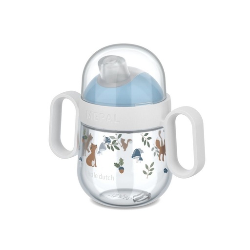 [31249701] Little Dutch Gobelet d'apprentissage Mepal Mio Forest Friends 200 ml bleu