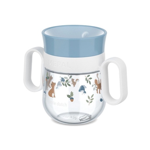 [31249801] Little Dutch Gobelet d'apprentissage Mepal Mio 360° Forest Friends 200 ml bleu