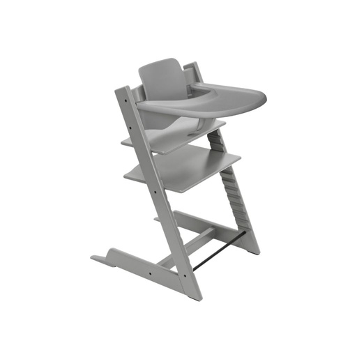 [31573201] Stokke® Chaise haute Tripp Trapp® + arceau Baby Set + tablette-repas Storm Grey