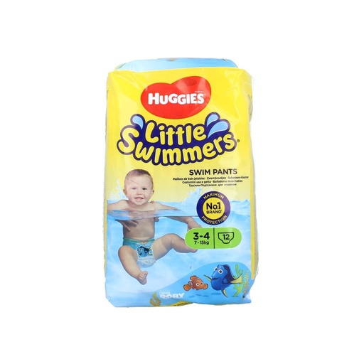 [1060101] Huggies Little Swimmers Langes de natation taille 3/4 - 12 pièces