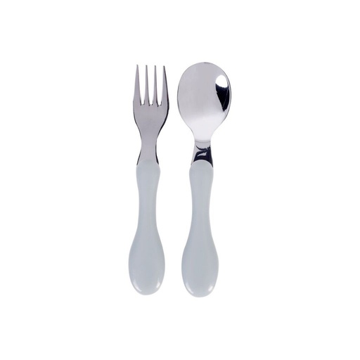 [11582901] Dreambee Fourchette et cuillère Essentials gris clair