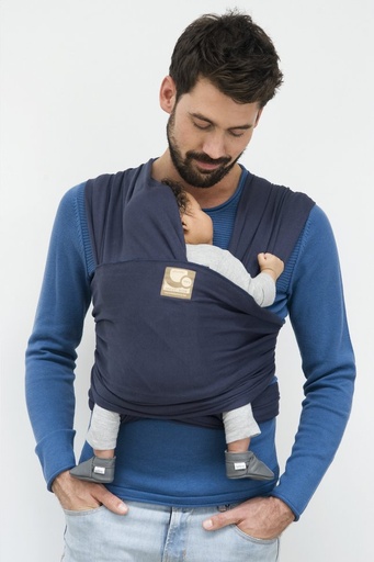 [1365101] Babylonia Écharpe de portage extensible Tricot-Slen Organic coton bio Blue Jeans