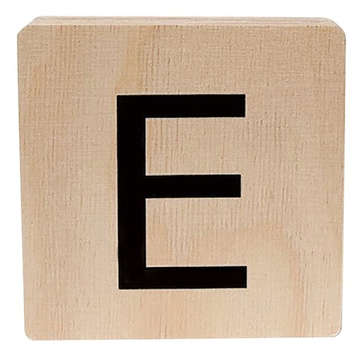 [12439901] Minimou Houten letter E
