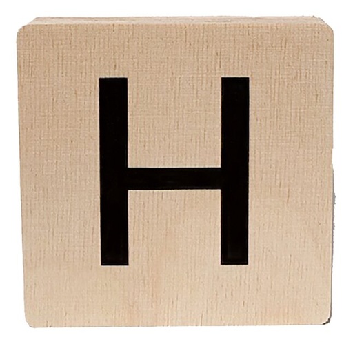 [12440301] Minimou Houten letter H