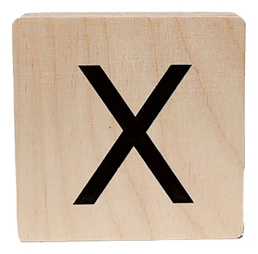 [12442001] Minimou Lettre en bois X