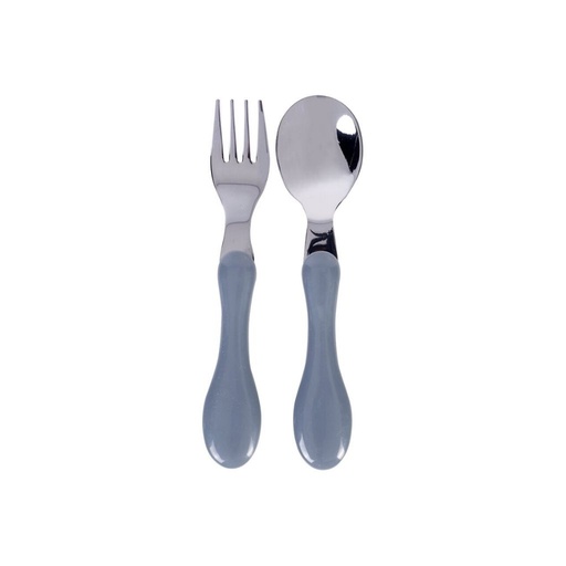 [11581701] Dreambee Fourchette et cuillère Essentials bleu gris