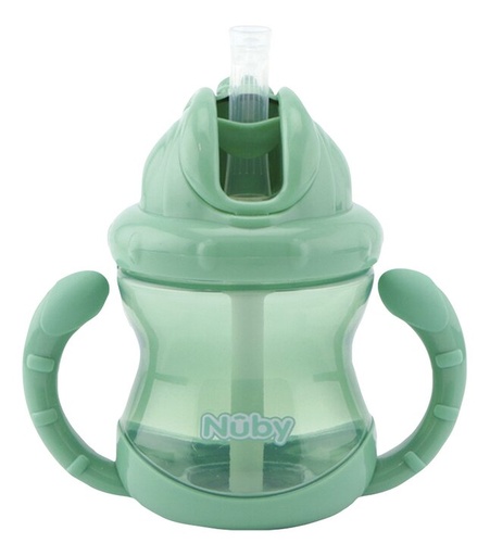 [23909501] Nûby Gobelet d'apprentissage avec paille Flip-It 240 ml vert