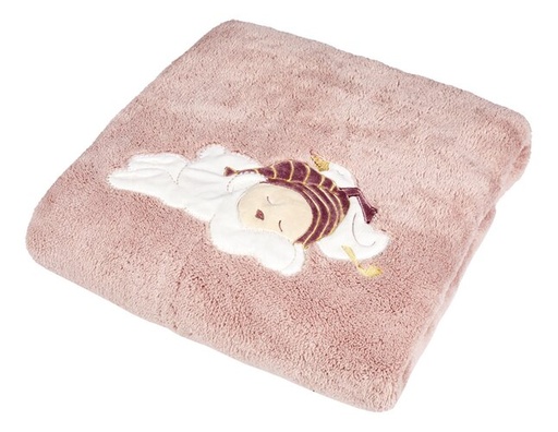 [13885001] Dreambee Couverture pour lit Jules & Odette rose doux