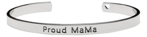 [22429001] Proud Mama Armband Bangle zilver