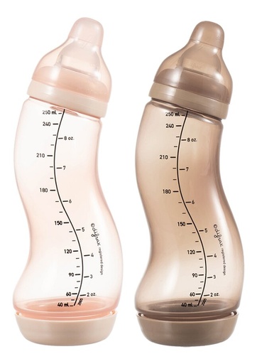 [16184901] Difrax S-zuigfles Natural Rose/Caramel 250 ml - 2 stuks