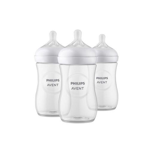 [18910901] Philips AVENT Zuigfles Natural Response transparant 260 ml - 3 stuks