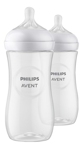 [18964001] Philips AVENT Biberon Natural Response transparent 330 ml - 2 pièces