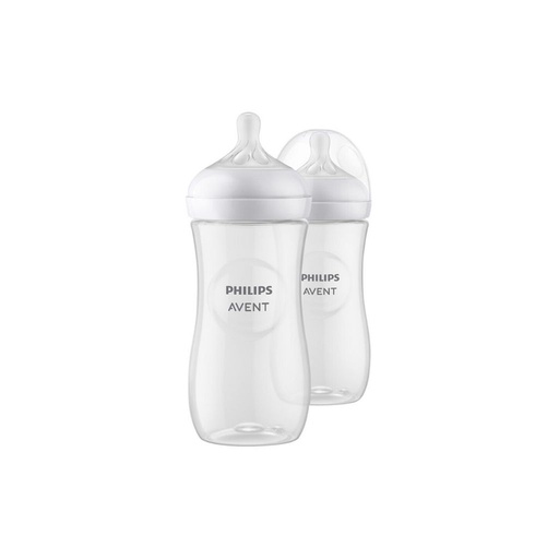[18964001] Philips AVENT Zuigfles Natural Response transparant 330 ml - 2 stuks