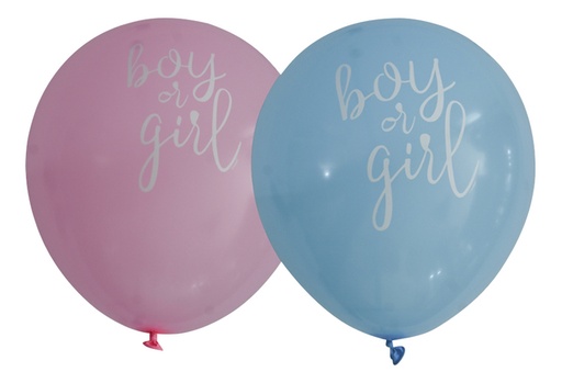 [22642701] JEP! Ballon Gender reveal Boy or Girl - 8 pièces