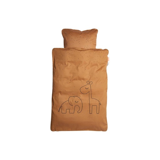 [9361101] Done by Deer Dekbedovertrek Dreamy Dots katoen Mustard