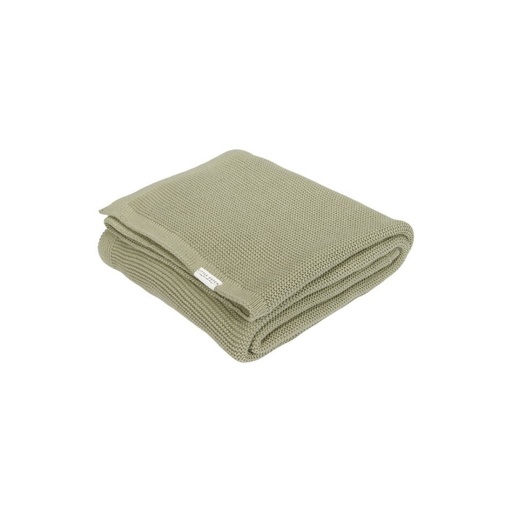 [26764501] Little Dutch Couverture pour berceau ou parc Basic Knit Olive Green