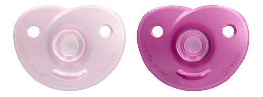 [15865401] Philips AVENT Sucette + 0 mois Soothie rose - 2 pièces