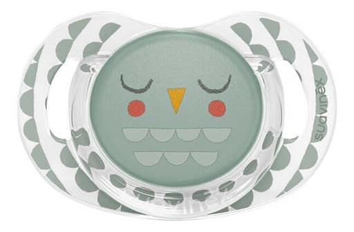 [23305401] Suavinex Fopspeen + 18 maanden Bonhomia Flat Feather anatomisch Green