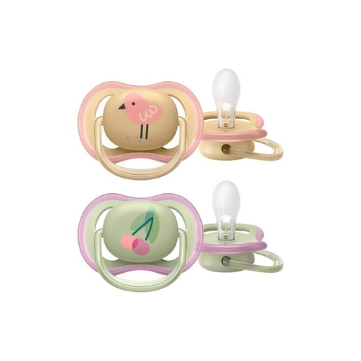 [23653501] Philips AVENT Fopspeen + 0 maanden Ultra Air mus/kers - 2 stuks