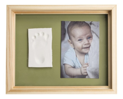 [26829701] Baby Art Fotokader met gipsafdruk Pure Frame  Wood