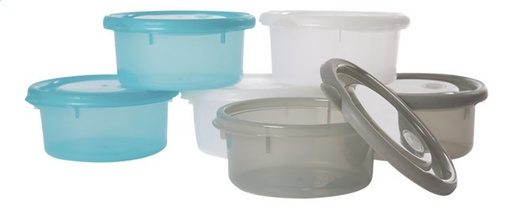 [6545401] Bo Jungle Pot de conservation B-bowls turquoise/gris/blanc 300 ml - 6 pièces