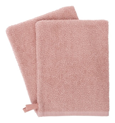 [12622801] Dreambee Gant de toilette Essentials rose moyen - 2 pièces