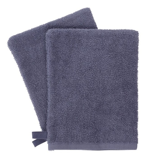 [12622901] Dreambee Gant de toilette Essentials bleu gris foncé - 2 pièces