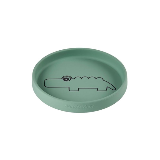 [9452701] Done by Deer Assiette en silicone Croco vert