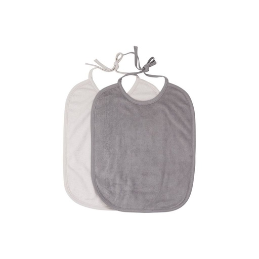 [12157801] Dreambee Bavoir Essentials à cordelettes gris - 2 pièces