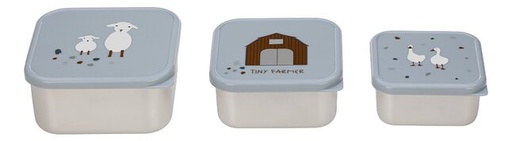 [12747101] Lässig Boîte à snacks Tiny Farmer Sheep - 3 pièces