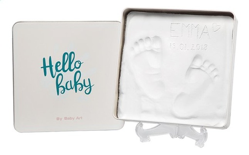 [6461701] Baby Art Empreinte en plâtre Magic box Essentials boîte carrée blanc