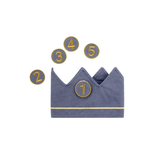 [14393301] Dreambee Verjaardagskroon met leeftijdsbutton tot 5 jaar blauw