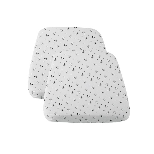 [16372901] Chicco Drap-housse pour berceau Next to me Panda blanc/noir - 2 pièces